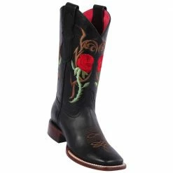 Reywelt Women Quincy Wide Square Toe Western Cowgirl Boots - Q322R6205