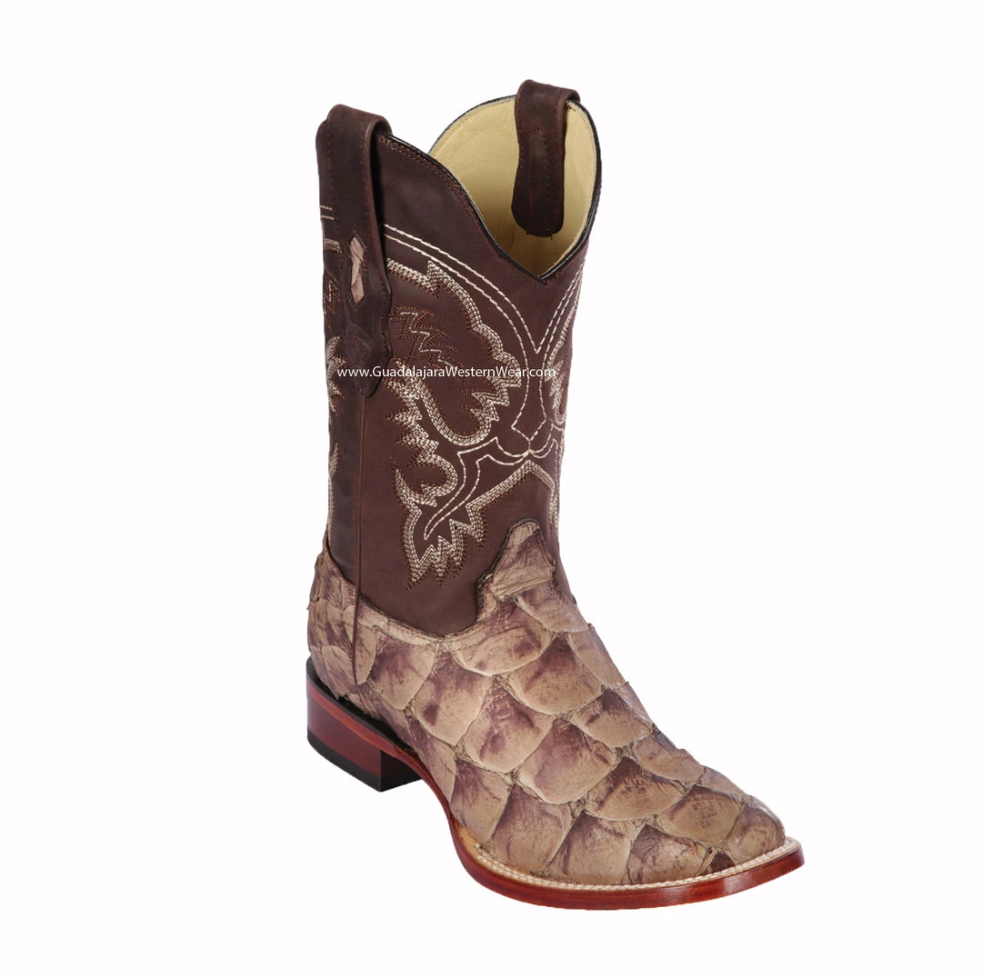 Guadalajara Western Wear Los Altos Mink Matte Piraruccu Wide Square Toe Cowboy Boots 3 Guadalajara Western Wear Los Altos Mink Matte Piraruccu Wide Square Toe Cowboy Boots