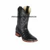 Guadalajara Western Wear Los Altos Black Pieced Vamp Caiman Belly Wide Square Toe Cowboy Boots 2 Guadalajara Western Wear Los Altos Black Pieced Vamp Caiman Belly Wide Square Toe Cowboy Boots