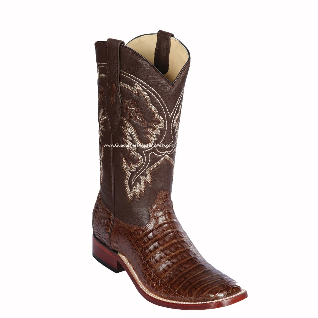 Guadalajara Western Wear Los Altos Brown Caiman Belly Wide Square Toe Cowboy Boots 3 Guadalajara Western Wear Los Altos Brown Caiman Belly Wide Square Toe Cowboy Boots