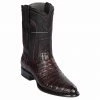 Guadalajara Western Wear Men Los Altos Black Cherry Caiman Belly Roper Cowboy Boots