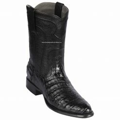 Guadalajara Western Wear Los Altos Black Caiman Belly Roper Cowboy Boots Men