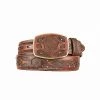 Guadalajara Western Wear King Exotic Brown Elephant Modern Western Leather Belt
