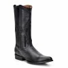 Guadalajara Western Wear Men Cuadra Semi Oval Bota De Venado - Black