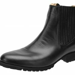 Guadalajara Western Wear White Diamond Suela Tractor Napa Botin Charro - Negro