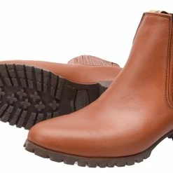 Guadalajara Western Wear White Diamond Suela Tractor Napa Botin Charro - Tobacco Men