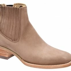 Guadalajara Western Wear Men White Diamond Piel Napa Botin Rodeo Charro Square Toe - Nogal