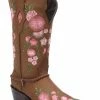 Guadalajara Western Wear White Diamond Honey/Pink Floral Snip Toe Women Boot 1 Guadalajara Western Wear White Diamond Honey/Pink Floral Snip Toe Women Boot