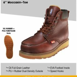 Guadalajara Western Wear Cactus 627M Wine Soft Toe Work Boot