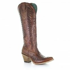 Guadalajara Western Wear Corral Boots Women's Shoes Cognac Snip Toe Tall Boot