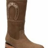 Guadalajara Western Wear White Diamond Escaramuza Nobuck Tobacco Women Boot