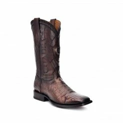 Guadalajara Western Wear Cuadra Paris Cafe Caiman Belly Wide Square Toe Cowboy Boot Men