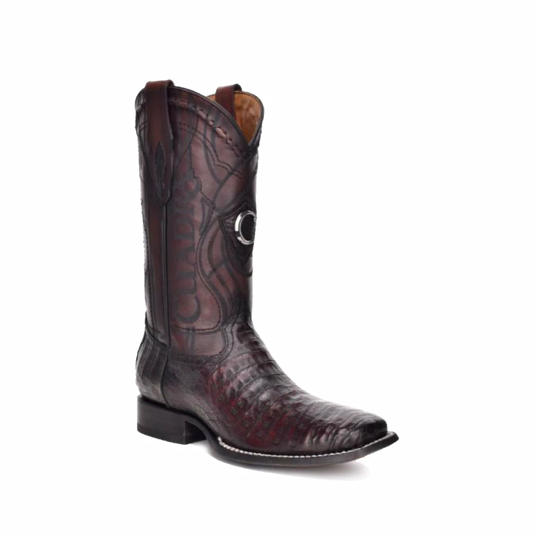 Guadalajara Western Wear Cuadra Black Cherry Caiman Belly Wide Square Toe Cowboy Boot Men 3 Guadalajara Western Wear Cuadra Black Cherry Caiman Belly Wide Square Toe Cowboy Boot Men