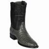 Guadalajara Western Wear Los Altos Gray Caiman Belly Roper Cowboy Boots Men