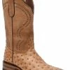 Guadalajara Western Wear White Diamond Ostrich Print Square Toe Men's Boots - Orix
