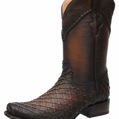 Guadalajara Western Wear White Diamond Men's Brown Trenzada Casual Dubai Ankle Boot