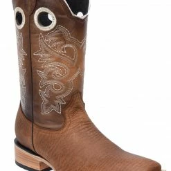 Guadalajara Western Wear White Diamond Tiburon Grabado Square Toe Men's Boot - Tang