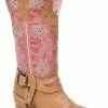 Guadalajara Western Wear White Diamond Pink/Honey Floral Round Toe Women Boot 1 Guadalajara Western Wear White Diamond Pink/Honey Floral Round Toe Women Boot