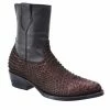 Guadalajara Western Wear White Diamond Python Brown Men's J Toe Ankle Boot