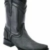 Guadalajara Western Wear White Diamond Men's Lizard Print Black Dubai Ankle Boot