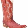 Guadalajara Western Wear White Diamond Ostrich Cognac Grasso Men's 3x Toe Boots