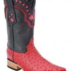 Guadalajara Western Wear White Diamond Ostrich Red Men's 3x Toe Boots