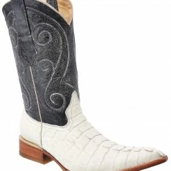 Guadalajara Western Wear White Diamond Caiman Bone Men's 3x Toe Boots