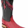 Guadalajara Western Wear White Diamond Lizard Red Men's 3x Toe Boots 1 Guadalajara Western Wear White Diamond Lizard Red Men's 3x Toe Boots
