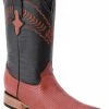 Guadalajara Western Wear White Diamond Lizard Cognac Men's 3x Toe Boots