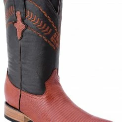 Guadalajara Western Wear White Diamond Lizard Cognac Men's 3x Toe Boots
