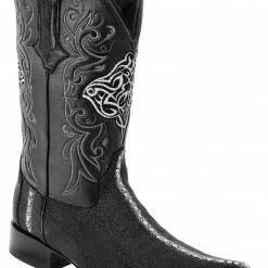 Guadalajara Western Wear White Diamond Black Stingray 3x Toe Men's Boot