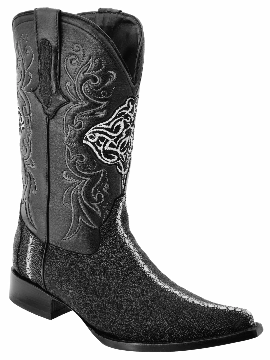 Guadalajara Western Wear White Diamond Black Stingray 3x Toe Men's Boot 3 Guadalajara Western Wear White Diamond Black Stingray 3x Toe Men's Boot