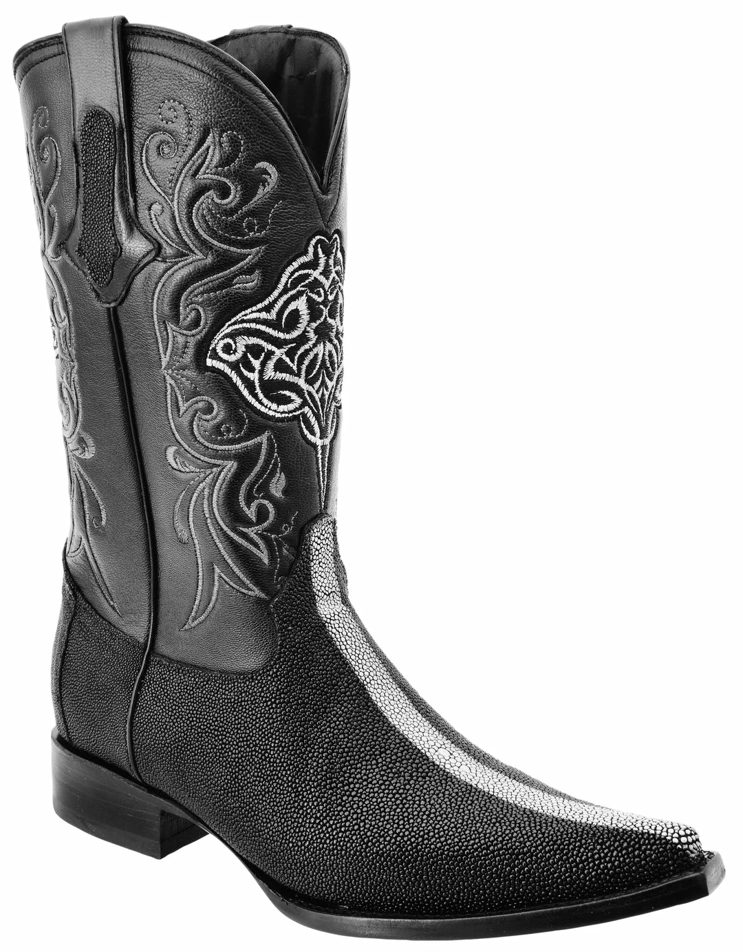 Guadalajara Western Wear White Diamond Black Stingray 3x Toe Men's Boot 3 Guadalajara Western Wear White Diamond Black Stingray 3x Toe Men's Boot