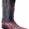 Guadalajara Western Wear White Diamonds Anguila 3x Toe Men's Boots - Wine 2 Guadalajara Western Wear White Diamonds Anguila 3x Toe Men's Boots - Wine