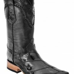 Guadalajara Western Wear White Diamonds Anguila 3x Toe Men's Boots - Black
