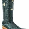 Guadalajara Western Wear White Diamonds Anguila 3x Toe Men's Boots - Green