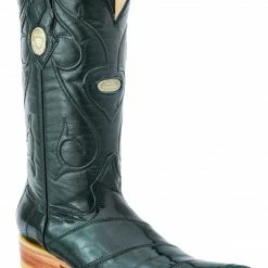 Guadalajara Western Wear White Diamonds Anguila 3x Toe Men's Boots - Green