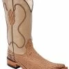 Guadalajara Western Wear White Diamond Bull Shoulder 3x Toe Men's Boots - Sand
