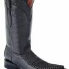 Guadalajara Western Wear White Diamond Bull Shoulder 3x Toe Men's Boots - Black