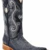 Guadalajara Western Wear White Diamond Stingray 3x Toe Men's Boot - Black Glaseada