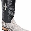 Guadalajara Western Wear White Diamond Python 3x Toe Men's Boots - Natural 1 Guadalajara Western Wear White Diamond Python 3x Toe Men's Boots - Natural