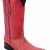 Guadalajara Western Wear White Diamond Caiman Belly Print Men's 3x Toe Boots - Red