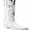 Guadalajara Western Wear White Diamond Caiman Print Men's 3x Toe Boots - Blanco Tejida