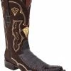 Guadalajara Western Wear White Diamond Caiman Print Men's 3x Toe Boots - Cafe Tejida