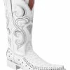 Guadalajara Western Wear White Diamond Bear Print 3x Toe Men's Boots - Blanco Tejida
