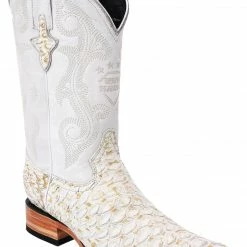 Guadalajara Western Wear White Diamond Bear Print 3x Toe Men's Boots - White