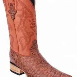 Guadalajara Western Wear White Diamond Bear Print 3x Toe Men's Boots - Cognac