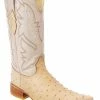 Guadalajara Western Wear White Diamond Avestruz Imitacion Men's 3x Toe Boots - Ortix