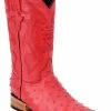 Guadalajara Western Wear White Diamond Avestruz Imitacion Men's 3x Toe Boots - Red