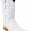 Guadalajara Western Wear White Diamond Caiman Imitation Men's 3x Toe Boots - White